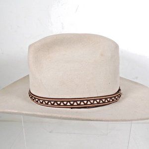 Vintage Stetson MARLBORO Western Cowboy Tan Hat Size 6 7/8